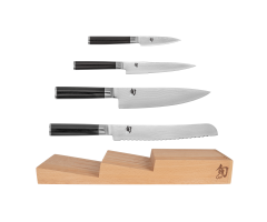 Profile image of the four knives and knife tray of the Classic 5-Piece In-Drawer Knife Set.