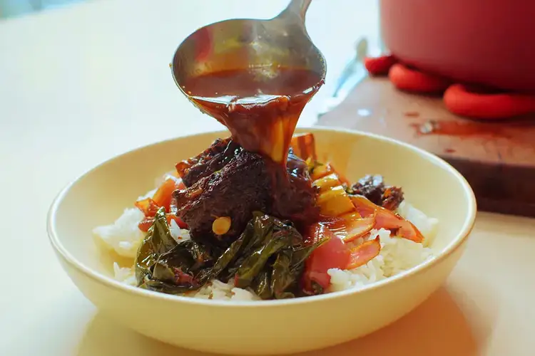 Hot Sauce Braised Short Ribs with Winter Squash
